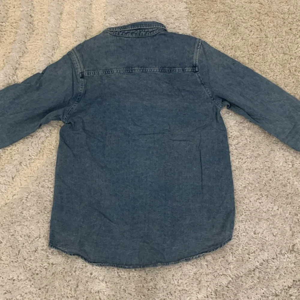 Chrome Hearts Blue Jean Jacket Front Button Up Pocket Crosses Men’s Size Large
